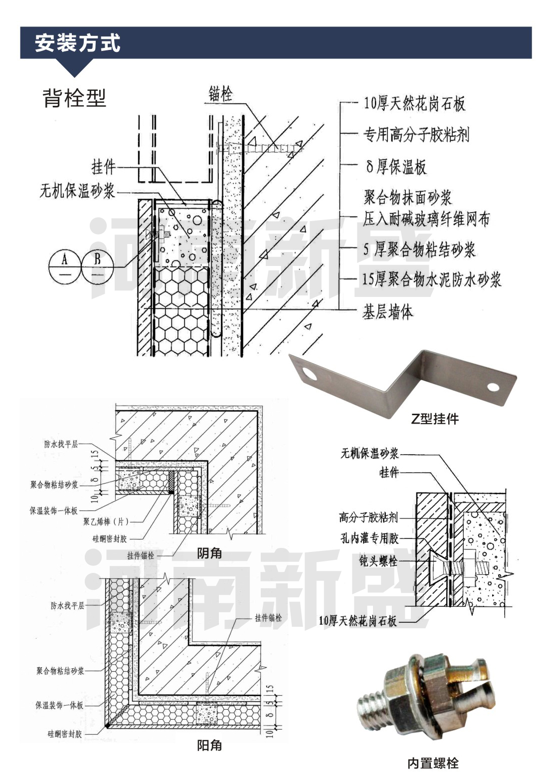 背栓型石材保溫裝飾一體板